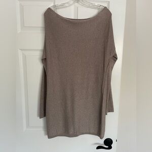 New with Tags White House Black Market Gold Shimmer Sweater Dress Size Small